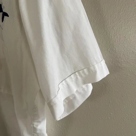 Vtg Fishing Shirt Men Large L Embroidered Marlin Swordfish Short Sleeve Button - Picture 6 of 9